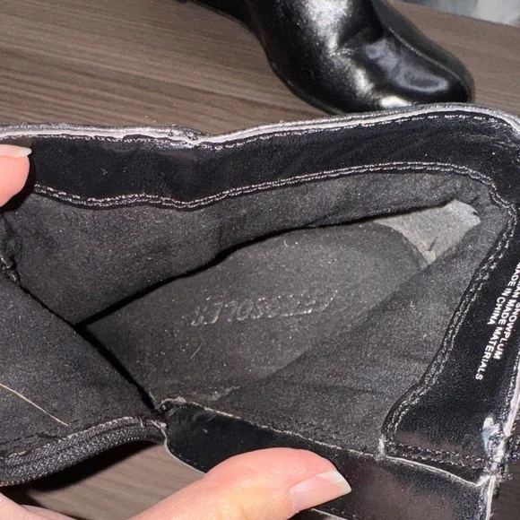 AEROSOLES Black Wedge Ankle Boots - Picture 2 of 8